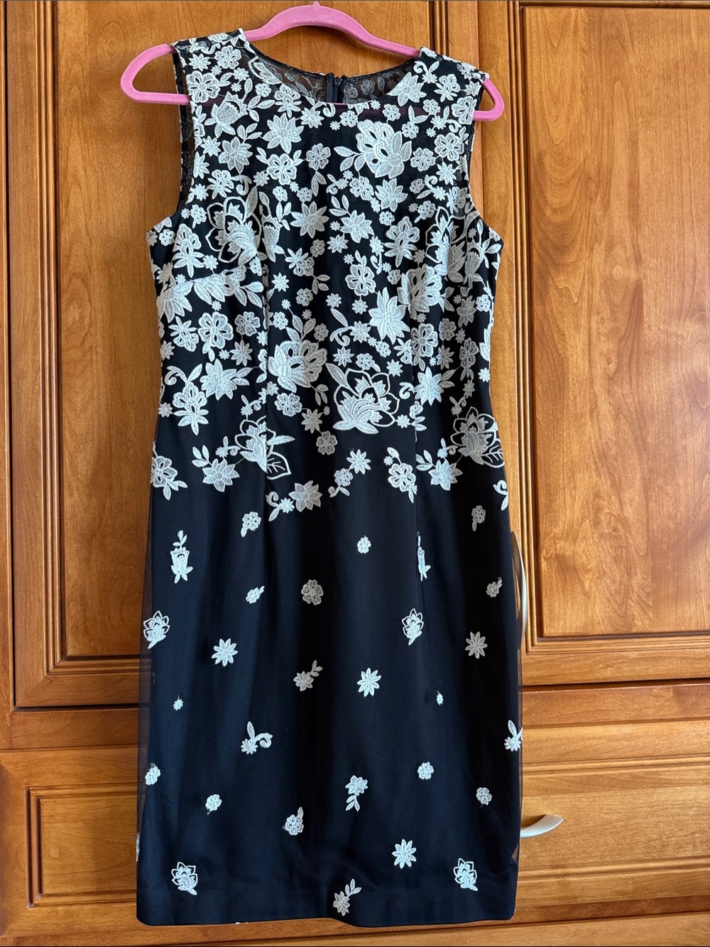 White House Black Market Black Dress with Subtle Label Detail